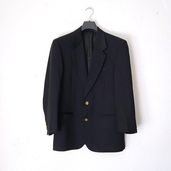 Gianfranco Ferre Studio 0001 Made in Italy Wool Suit Blazer Gold Button Size 36 - Picture 1 of 10